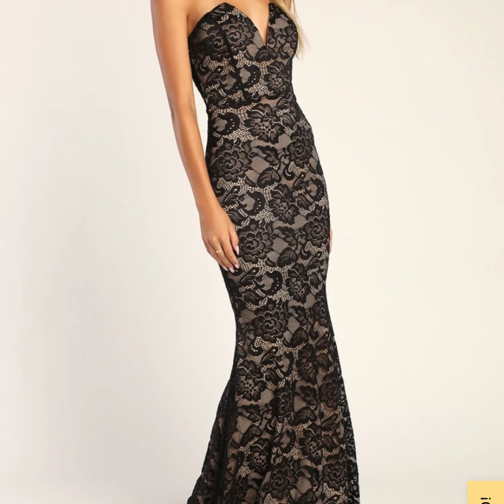 ISO lulus sexy sophistication lace trumpet dress